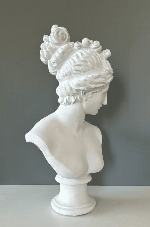 Large Diana Bust Statue, 58 cm - 23 in, Artemis Sculpture