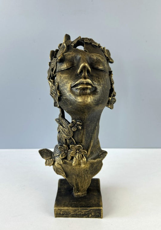 Flower Lady Bust Statue, 30 cm - 11.8 in