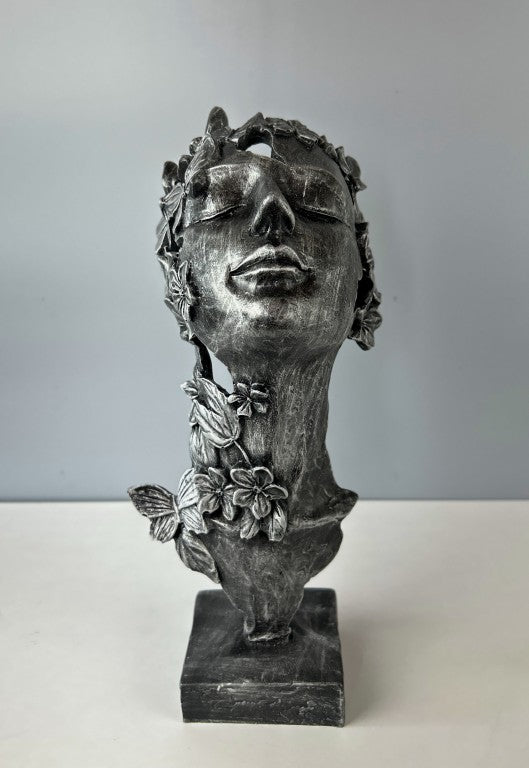 Flower Lady Bust Statue, 30 cm - 11.8 in