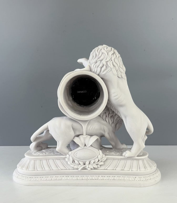 Majestic Lions Sculpture Table Clock, 28 cm - 11 in