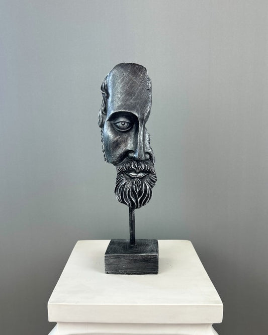 Marcus Aurelius Half Face Statue, 34 cm - 13.4 in