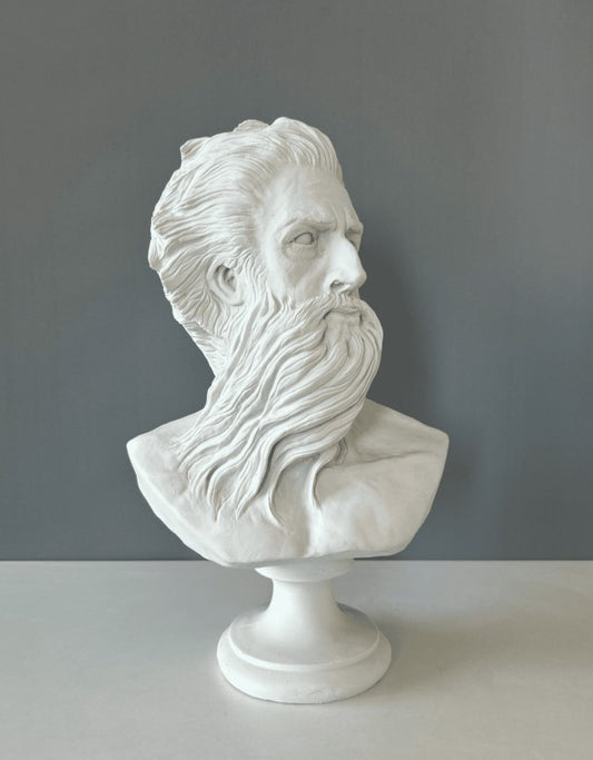 Poseidon Bust Statue, 38 cm - 15 in