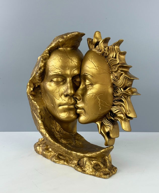 Sun & Moon Romantic Couple Sculpture, 26 cm - 10.2 in