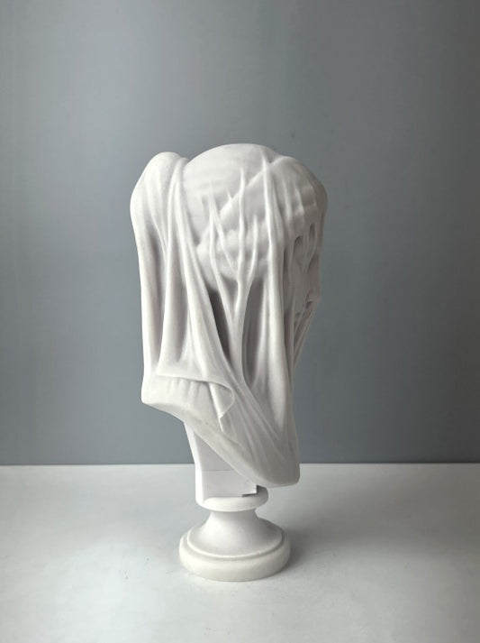 Veiled Lady Bust Statue, 25 cm - 9.8 in