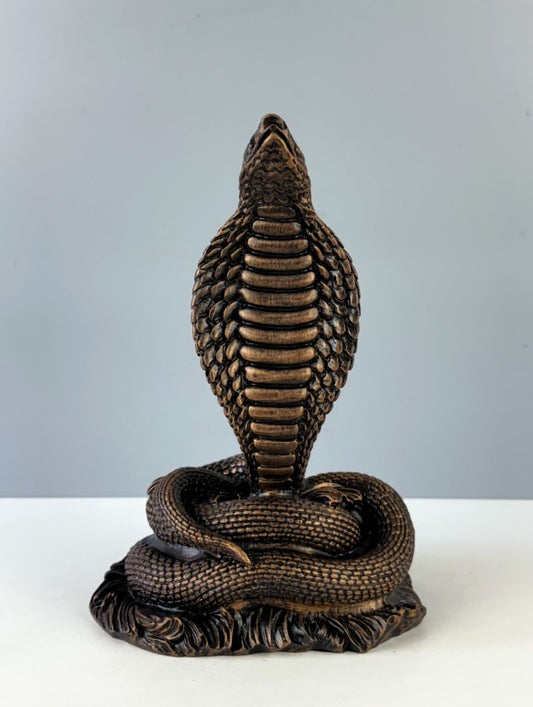 Cobra Snake Sculpture, 23 cm - 9 in
