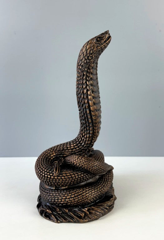 Cobra Snake Sculpture, 23 cm - 9 in