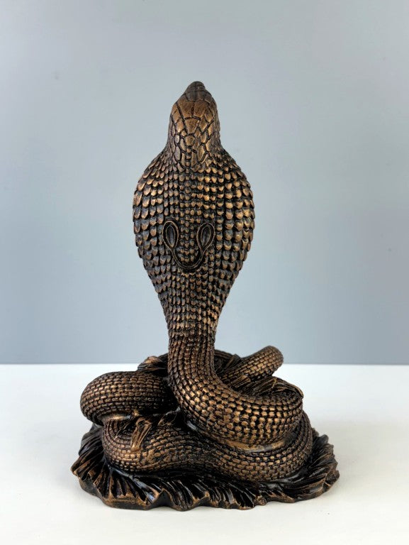 Cobra Snake Sculpture, 23 cm - 9 in