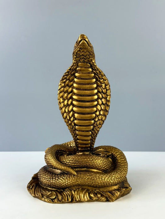 Cobra Snake Sculpture, 23 cm - 9 in