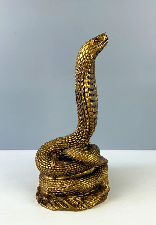 Cobra Snake Sculpture, 23 cm - 9 in