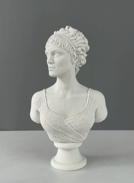 Mr. Darcy & Elizabeth Bennet Bust Statue, 25 cm - 10 in