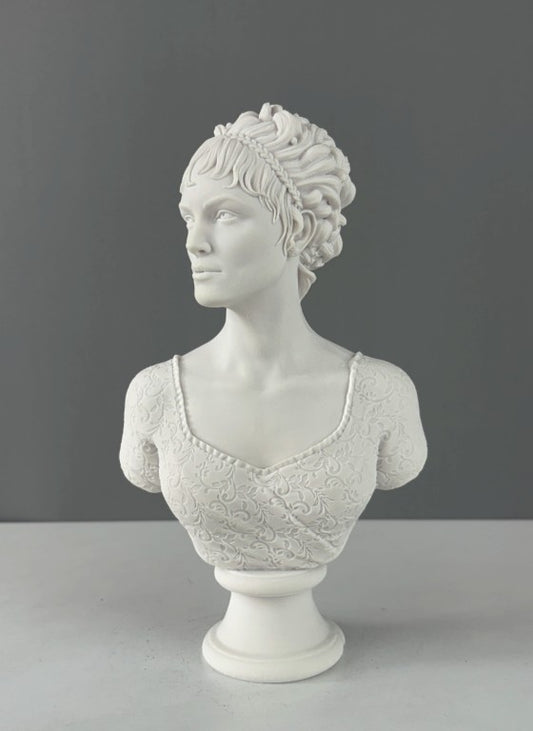 Mr. Darcy & Elizabeth Bennet Bust Statue, 25 cm - 10 in