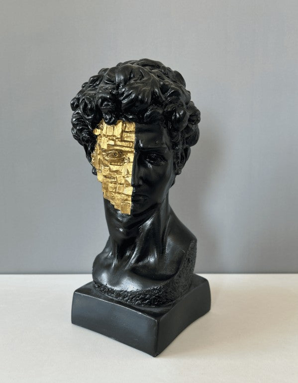 David Semi Face Bust Statue, 33 cm - 13 in