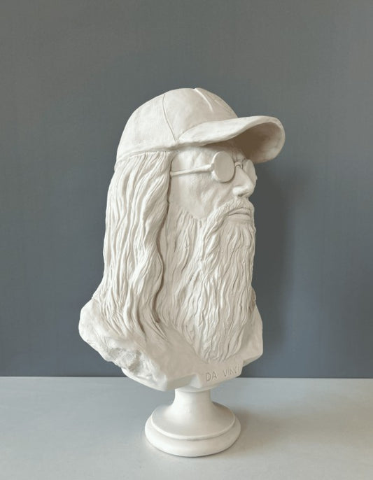 Leonardo Da Vinci Bust Statue, 44 cm - 17.4 in