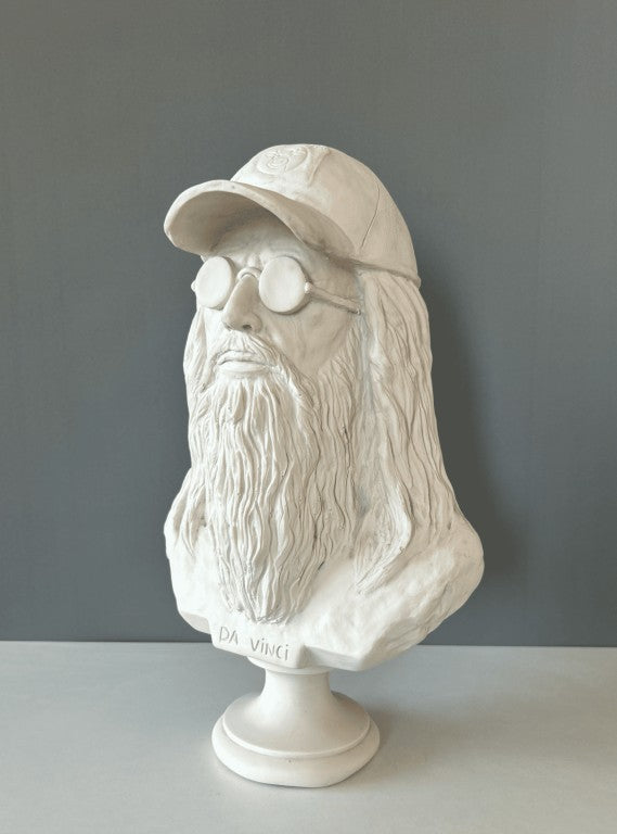 Leonardo Da Vinci Bust Statue, 44 cm - 17.4 in