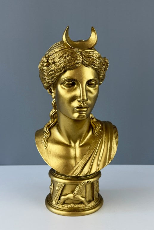Diana Goddess of Hunt Bust Statue, 27cm - 10.6", Artemis Sculpture