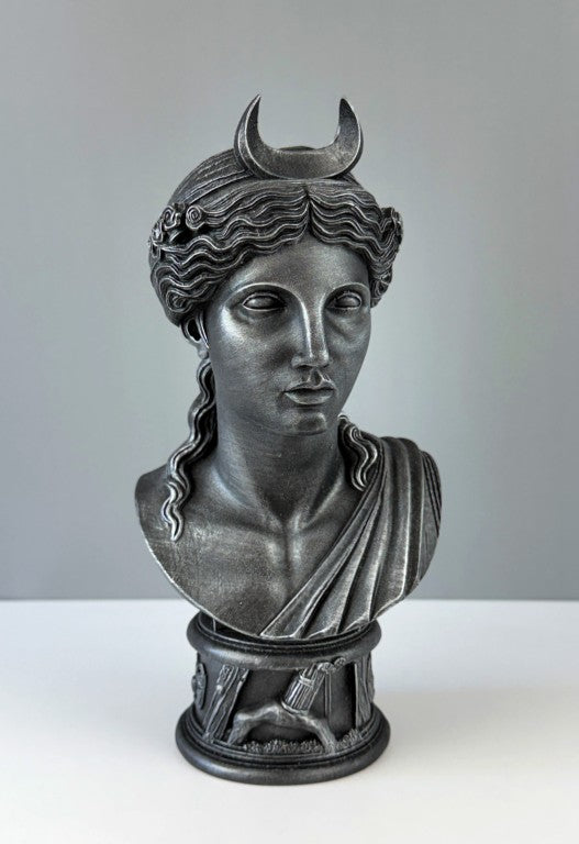 Diana Goddess of Hunt Bust Statue, 27cm - 10.6", Artemis Sculpture