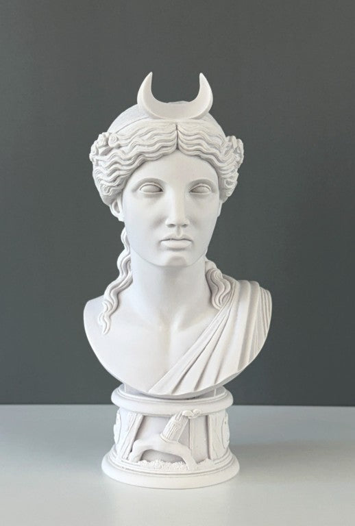 Diana Goddess of Hunt Bust Statue, 27cm - 10.6", Artemis Sculpture