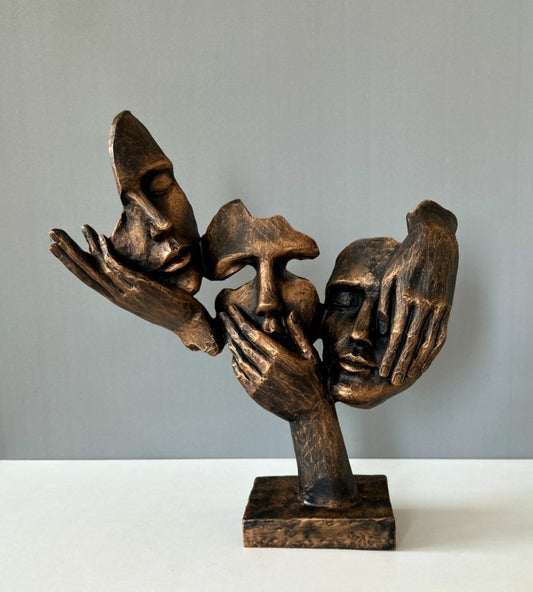 Silent Trio Modern Sculpture, 32 cm / 13 in