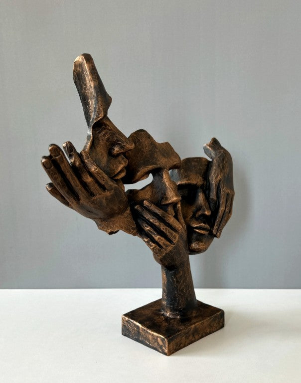 Silent Trio Modern Sculpture, 32 cm / 13 in