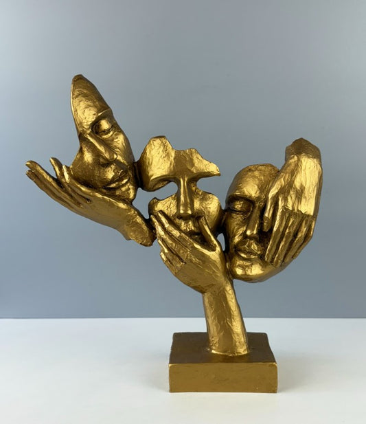 Silent Trio Modern Sculpture, 32 cm / 13 in
