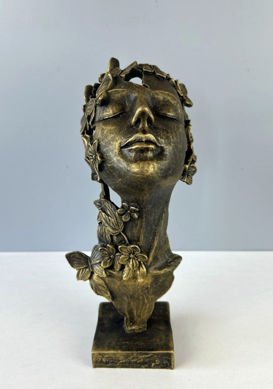 Flower Lady Bust Statue, 30 cm - 11.8 in