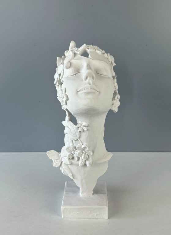 Flower Lady Bust Statue, 30 cm - 11.8 in