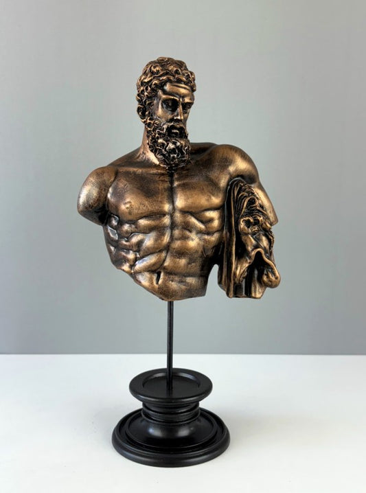 Hercules Bust Statue, 30cm - 11.8 in