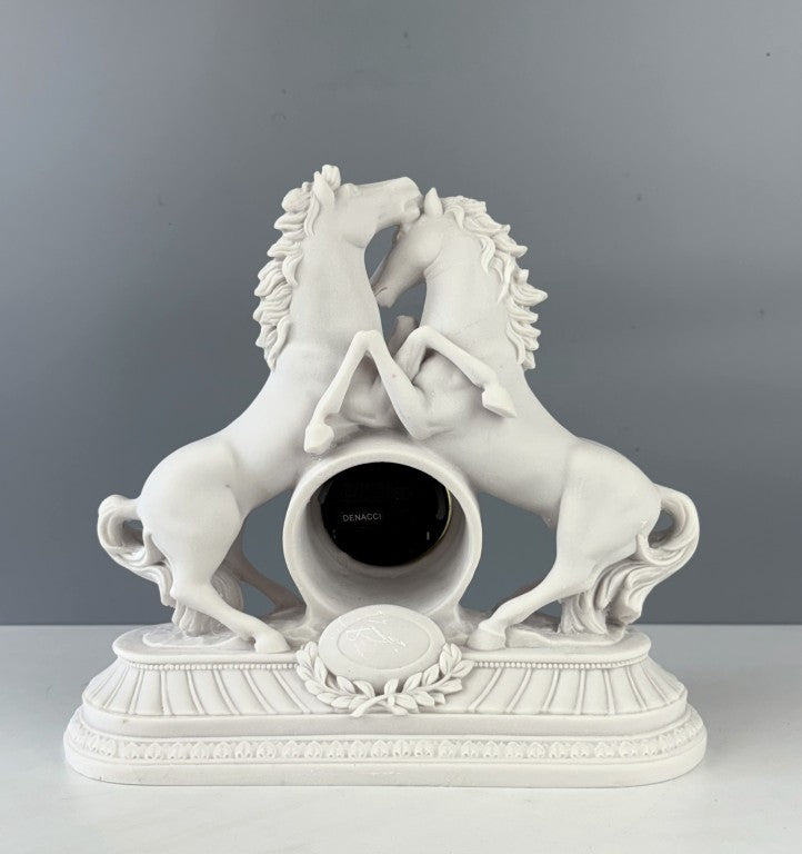 Rearing Horses Sculpture Table Clock, 28 cm - 11 in