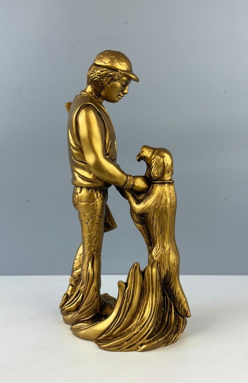 Hunter and Dog Sculpture, 29 cm - 11.4 in