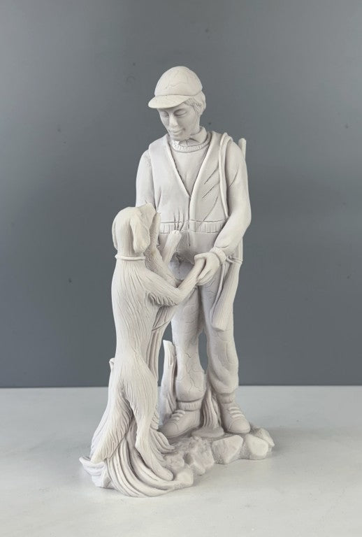 Hunter and Dog Sculpture, 29 cm - 11.4 in