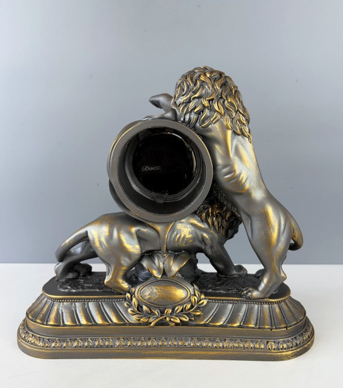 Majestic Lions Sculpture Table Clock, 28 cm - 11 in