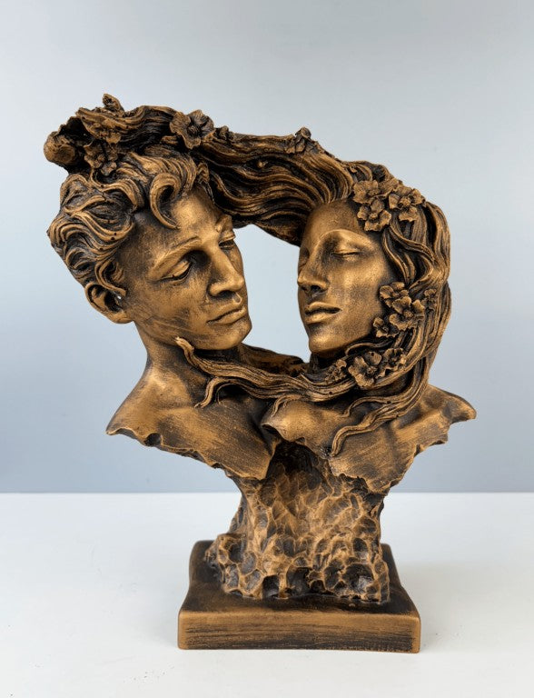 Romance Couple Bust Sculpture, 32 cm - 12.6 in