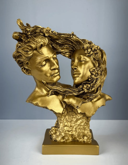 Romance Couple Bust Sculpture, 32 cm - 12.6 in