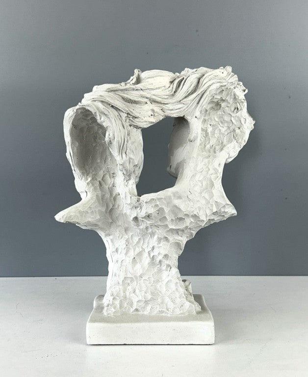 Romance Couple Bust Sculpture, 32 cm - 12.6 in