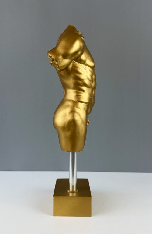 Male Torso Sculpture Art, 37cm - 14.5"