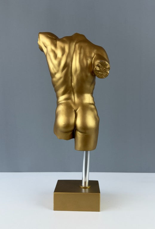 Male Torso Sculpture Art, 37cm - 14.5"