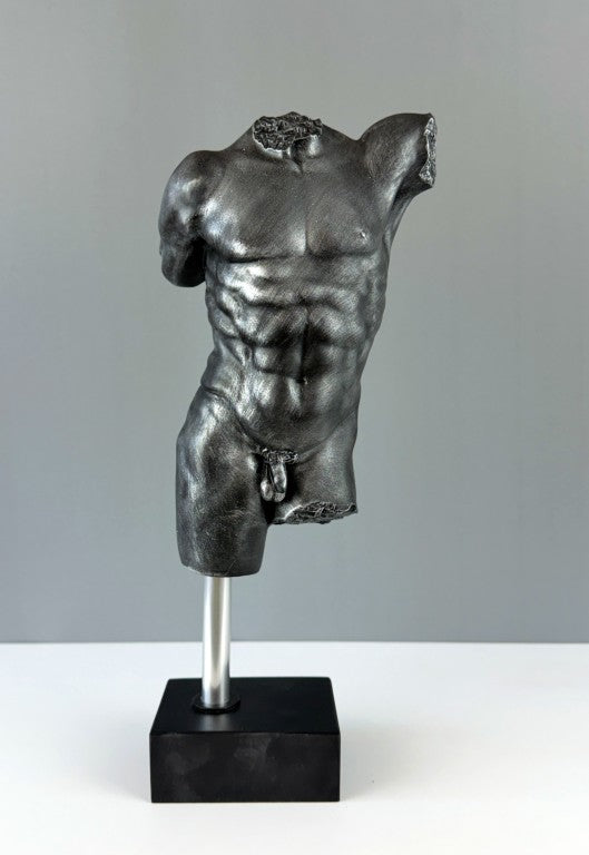Male Torso Sculpture Art, 37cm - 14.5"