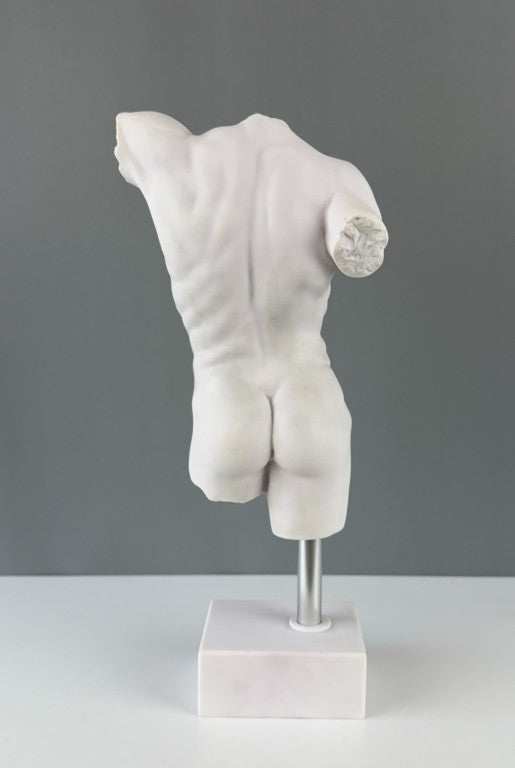 Male Torso Sculpture Art, 37cm - 14.5"