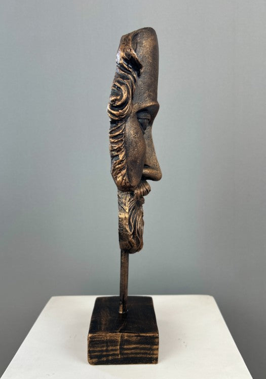 Marcus Aurelius Half Face Statue, 34 cm - 13.4 in