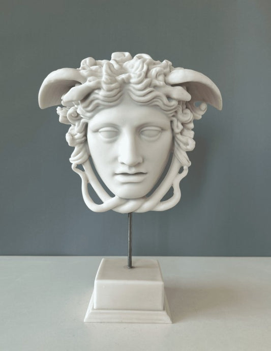 Medusa Gorgon Bust Statue, 13in - 33cm