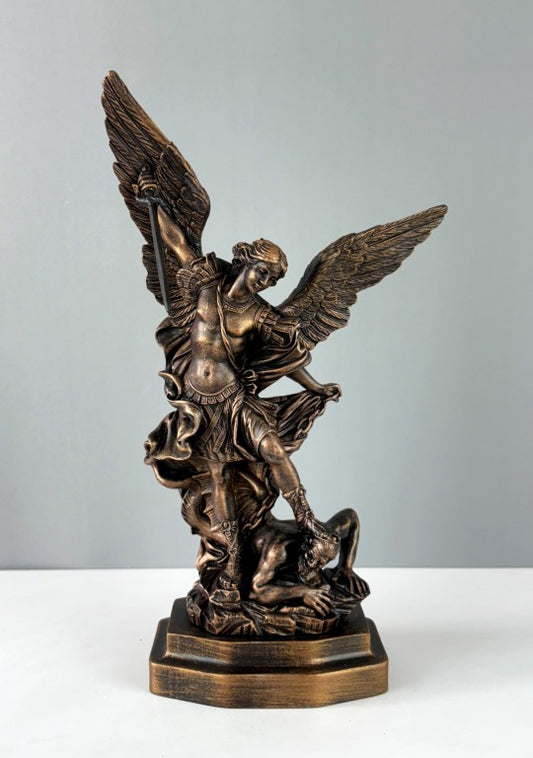 St. Michael Defeating Lucifer Statue, 29cm - 11.4 in