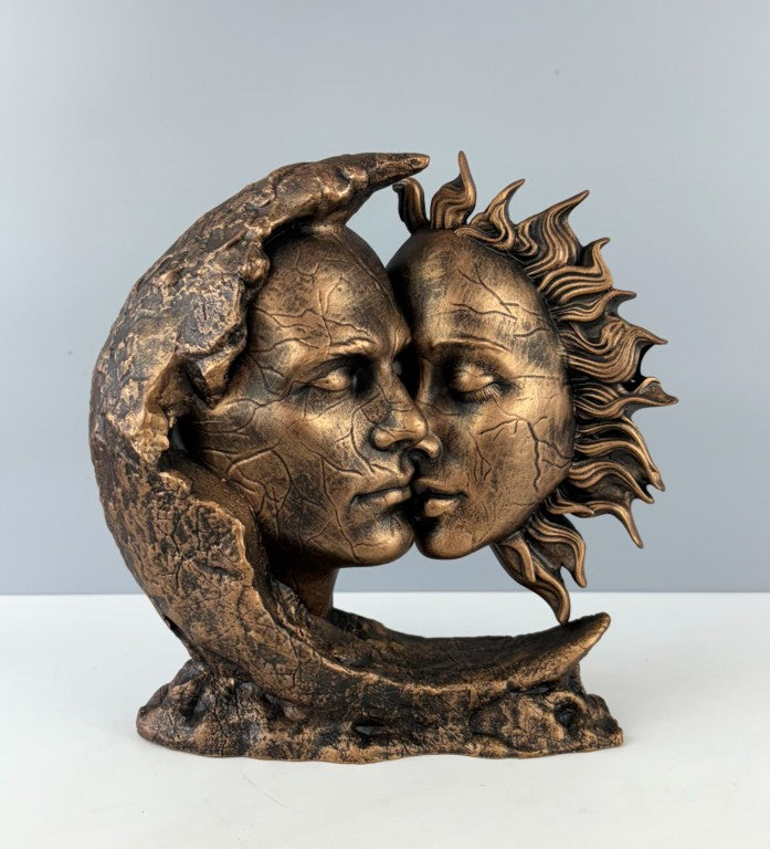 Sun & Moon Romantic Couple Sculpture, 26 cm - 10.2 in