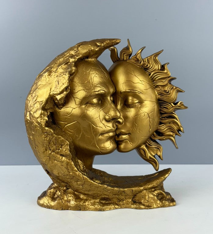 Sun & Moon Romantic Couple Sculpture, 26 cm - 10.2 in
