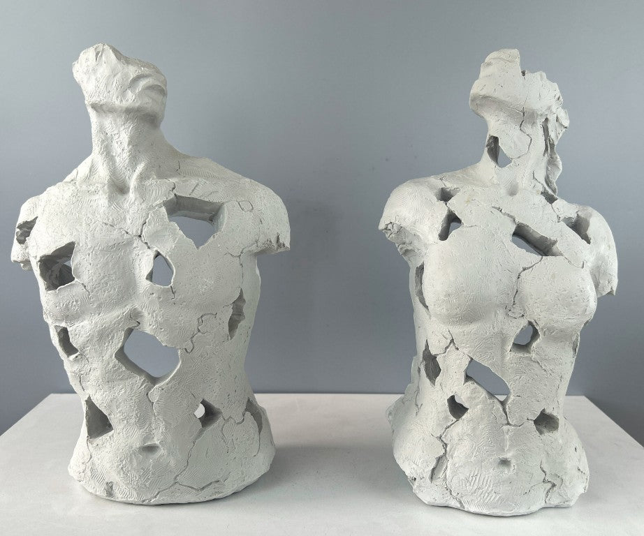 Abstract Male & Female Torso Sculpture, 38 cm - 15 in
