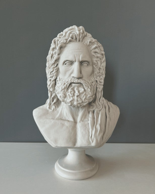 Zeus Bust Statue, 38 cm - 15 in