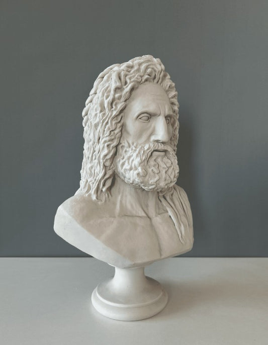 Zeus Bust Statue, 38 cm - 15 in