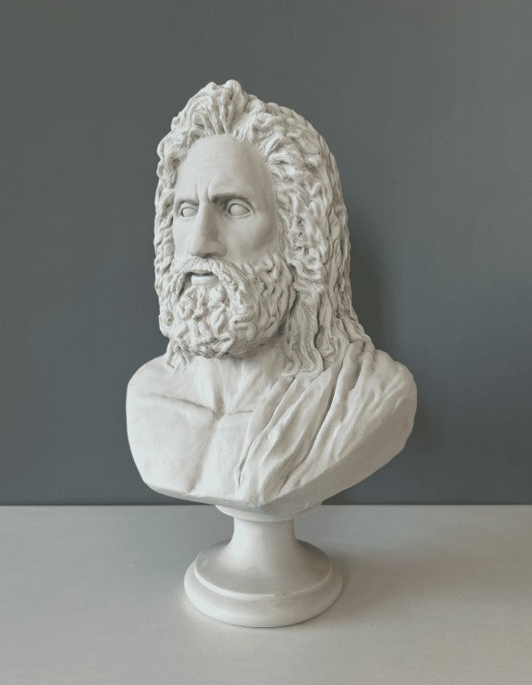 Zeus Bust Statue, 38 cm - 15 in
